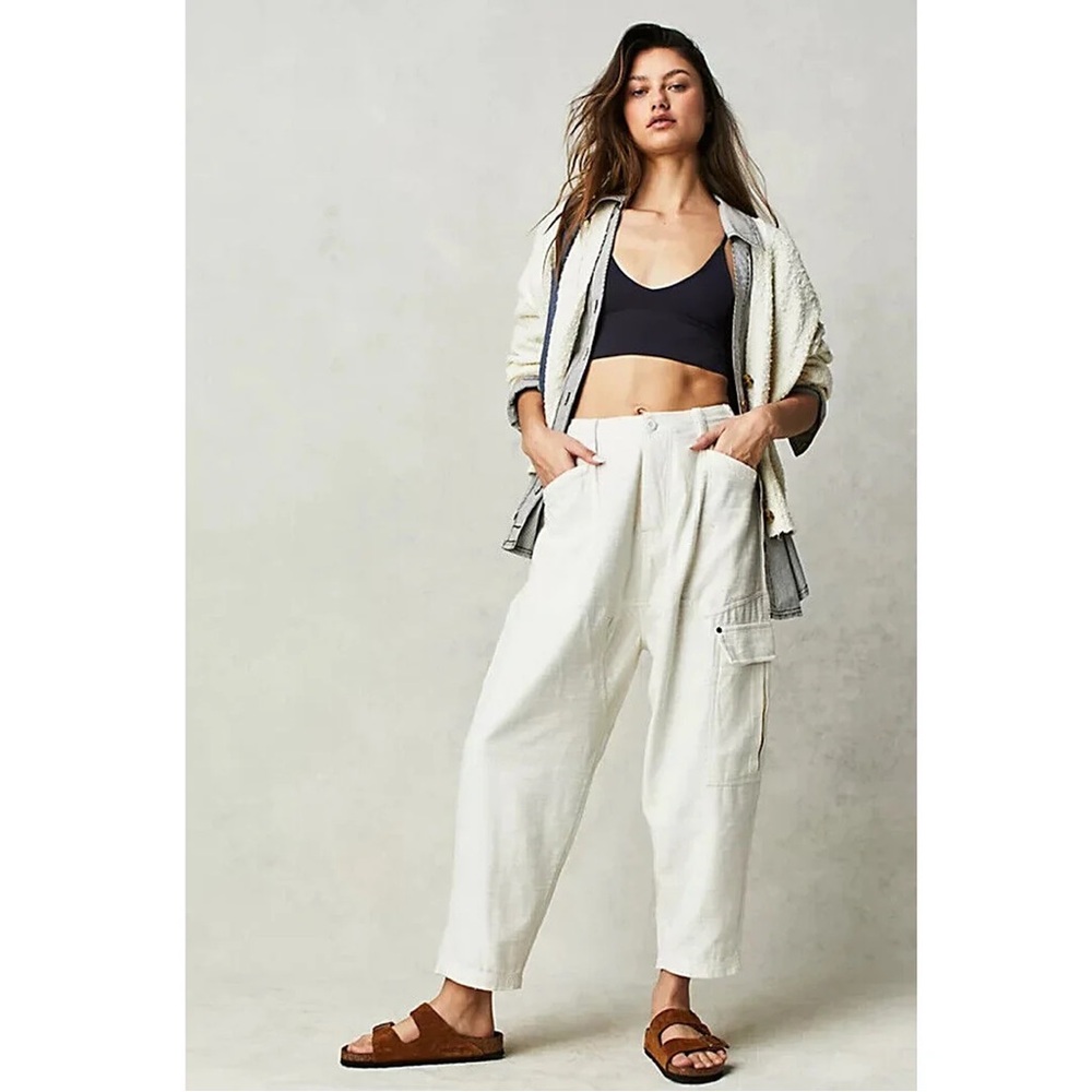 Free People Bay To Breakers Pants Ivory Cream White Size XS